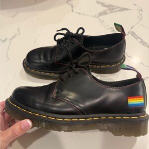 Dr. Martens 1461 for Pride Black Oxfords with Rainbow Detail